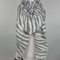 Schal Zebramuster grau