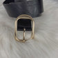Gürtel schwarz goldene Schnalle, 85 cm-105 cm
