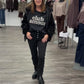Teddy Fleece Jacke mit Kapuze schwarz, Gr. 34-42