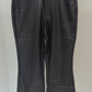 Flared Kunstlederhose schwarz, Gr. 36-44