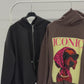 ICONIC DOG – Oversized Balloon Hoodie Jacke braun, Gr. 36-42