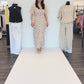 Polka Dots Kleid creme/braun, Gr. 36-42