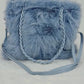 Kunstfelltasche blau