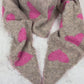 Dreieckstuch Herz taupe/pink