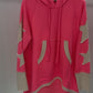 Oversize Hoodie „Pink Star“  neonpink, Gr. 38-44