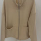 Sweatjacke mit Tunnelzug beige, Gr. 36-42