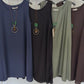 Basic Sommerkleid mit Kette dunkelbraun, Gr. 36-42