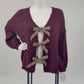 Cardigan Leo-Schleifen bordeaux, Gr. 36-44