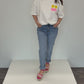 Shirt "Happy" off-white, Gr. 36-42