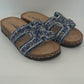 Pantolette Glam Stone dunkelblau, Gr. 36-41