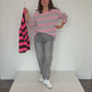Bella Strickpullover pink/braun, Gr. 36-42