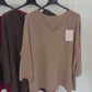 Soft V-Neck Pullover bordeaux, Gr. 38-46