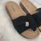 Pantolette mit Schleife schwarz , Gr. 36-41