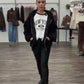 Shirt New York College schwarz, Gr. 34-42