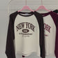 Shirt New York College schokobraun, Gr. 34-42