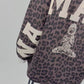 Oversized Leopard Print Sweatshirt "NAMASTE" Gr. 38-44