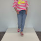 Streifen-Shirt "Oui" neon, Gr. 36-42