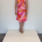 Sommerkleid Muster pink/orange, Gr. 36-44