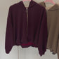Hoodie-Jacke aubergine , Gr. 36-42