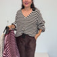 Streifen Cardigan „Amélie“ – beige/creme, Gr. 36-42