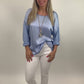 Shirt mit Kette hellblau, Gr. 36-42
