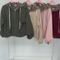 Wendejacke mit Kapuze oliv, Gr. 34.42