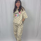 Polka Dot Freizeit Set Happy creme, Gr. 38-44