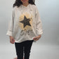 Hoodie "Stars" weiß, Gr. 38-44
