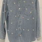 Jeansbluse mit Perlendetails, Gr. 34-40