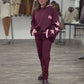 Pullover mit Sterne am Arm bordeaux, Gr. 40-46