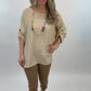 Bluse mit Kette beige, Gr. 40-46