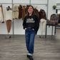 Club Amour Oversize Sweatshirt schwarz, Gr. 36-42