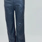 Kunstlederhose schwarz Gr. 34-42