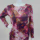 Langarmshirt mit Aquarell-Print in Rot- und Brauntönen, Gr. 34-40