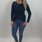 2 in 1 Set Cardigan + Top schwarz, Gr. 34-40