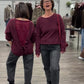 Kuscheliger Strickpullover mit Spitzenrücken, Gr. 34-44