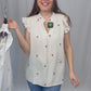 Bluse mit Herzen beige/schwarz, Gr. 36-40