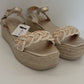 Keil-Sandale mit Flechtriemen gold, Gr. 36-41