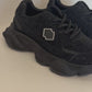 Chunky Sneaker mit Strass schwarz, Gr. 36-41