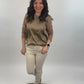 Shirt cognac langarm, Gr. 36-42