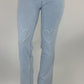 Jeans Herzen blau, Gr. 34-42