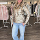 Steppjacke metallic taupe, Gr. 36-42