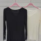 LACE LOVE – Longsleeve mit Spitzendetails creme, Gr. 34-38