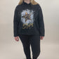 Hoodie "Stars" schwarz, Gr. 38-44