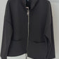 Sweatjacke mit Tunnelzug schwarz, Gr. 36-42