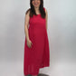 Leinenkleid rot, Gr. 36-42