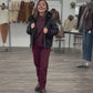 Mademoiselle Sweatshirt Butterstoff bordeaux, Gr. 36-42
