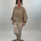 Shirt mit Kette taupe, Gr. 38-44