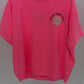 Kurzarm Sweatshirt "Good vibes only" neonpink, Gr. 36-44