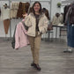 C'est la vie Sweatshirt schokobraun, Gr. 34-42